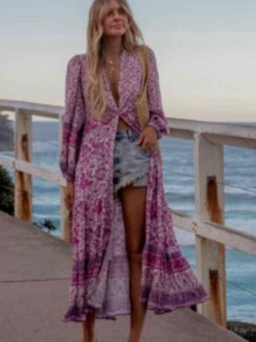 Spell Mossy Button Through Gown